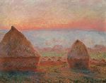 Клод Моне Стога сена в Живерни, вечернее солнце 1888г